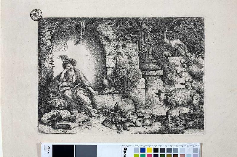 Circe verwandelt die Gefährten des Odysseus in Tiere from Giovanni Benedetto Castiglione