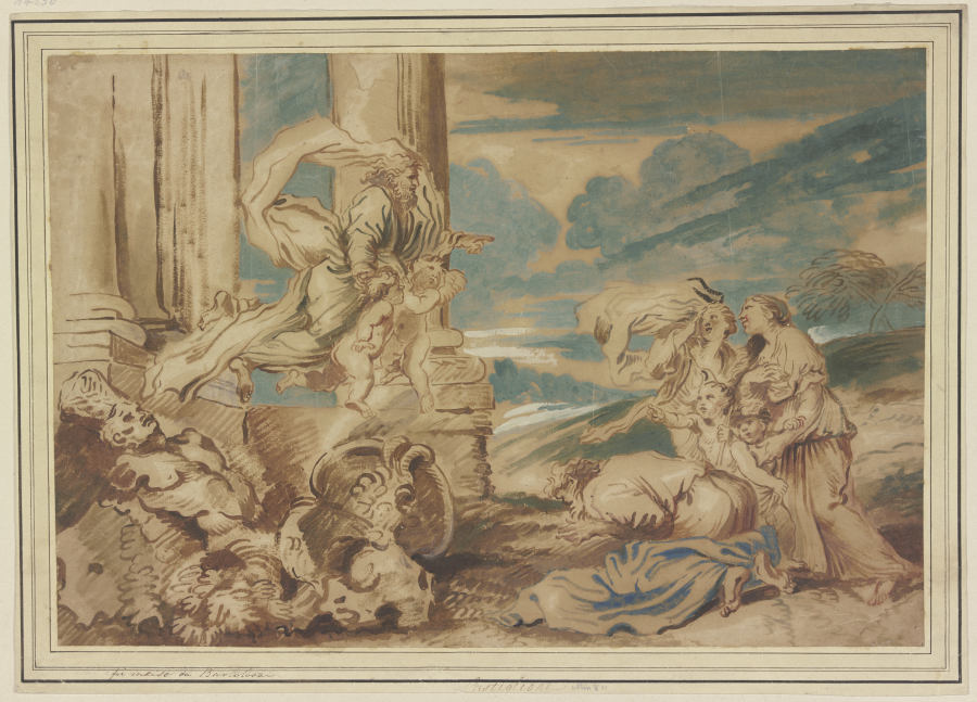 Gott erscheint vor Abraham (oder Jakob?) und seiner Familie from Giovanni Benedetto Castiglione