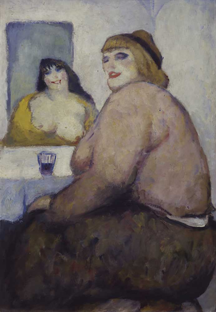 Woman with a Glass, by Giovanni Costetti, 1912, 20th Century, oil on cardboard from Giovanni Costetti