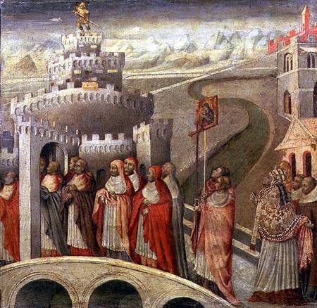 Procession of St. Gregory to the Castel St. Angelo from Giovanni  di Paolo di Grazia