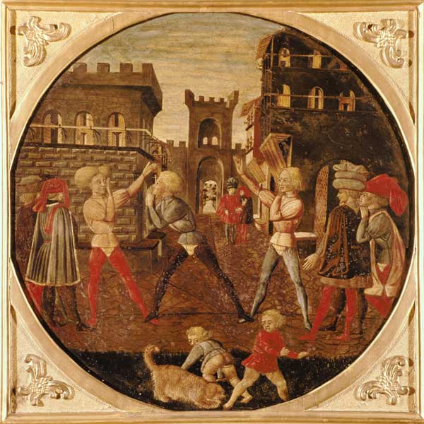 The Game of Civettino (tempera on panel) from Giovanni  di Ser