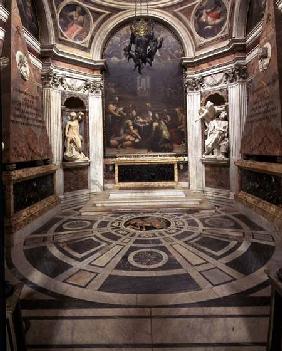 Interior view of the octagonal Chigi Chapel