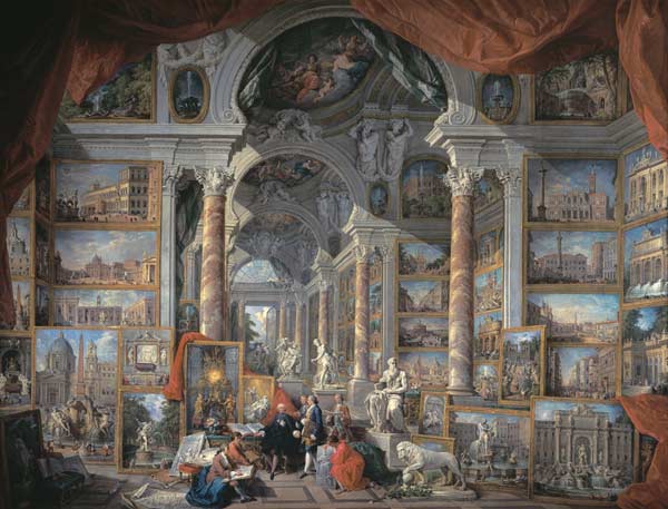 Gallery with Views of Modern Rome from Giovanni Paolo Pannini