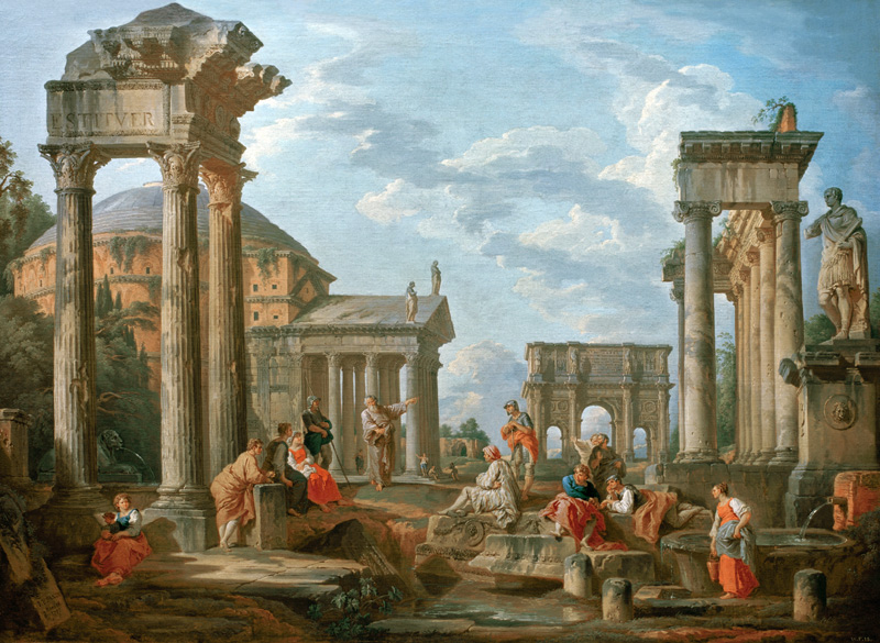 Roman Ruins with a Prophet from Giovanni Paolo Pannini