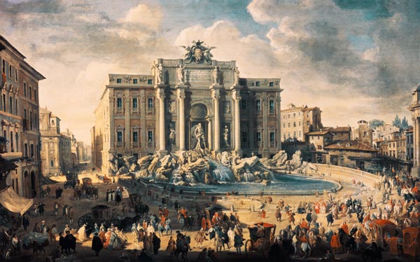 The Trevi Fountain in Rome from Giovanni Paolo Pannini