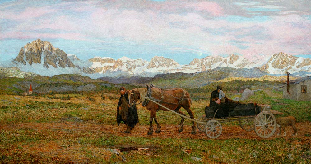 “On the way back home”, 1895 from Giovanni Segantini