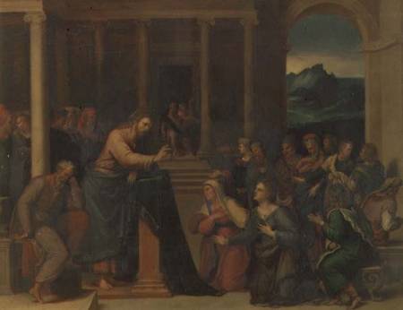 Christ in the House of Mary and Martha (panel) from Girolamo da Carpi