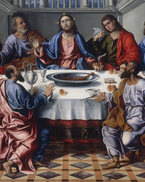 The Last Supper / Santacroce from Girolamo da Santacroce