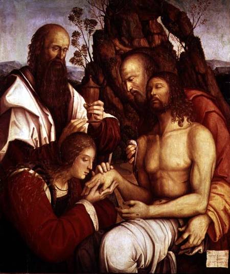 The Lamentation Over the Dead Christ (panel) from Girolamo Marchesi da Cotignola