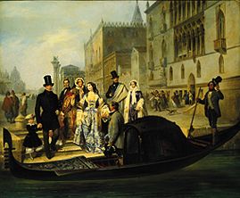 The family Tolstoi in Venice from Giulio Carlini