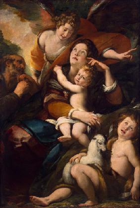 The Holy Family with John the Baptist and Angel