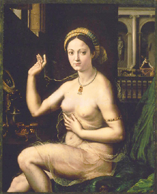 Dame bei ihrer Toilette from Giulio Romano