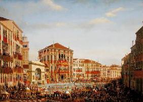 Napoleon I (1769-1821) Presiding over a Regatta in Venice