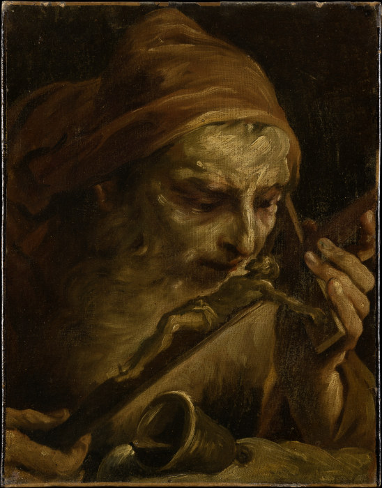 Anthony the Abbot Kissing the Crucifix from Giuseppe Maria Crespi