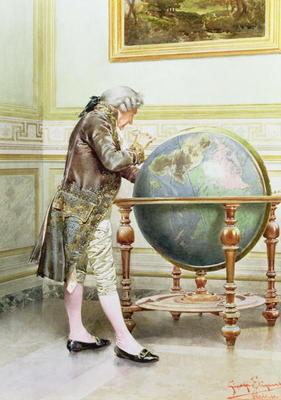 Studying the Globe from Giuseppe Signorini