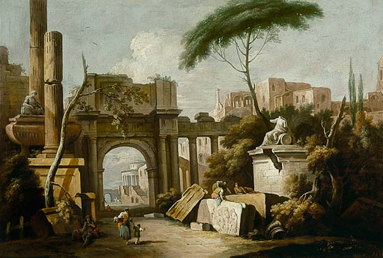 G.Zais / Ruin w.Triumphal Arch / Paint. from Giuseppe Zais
