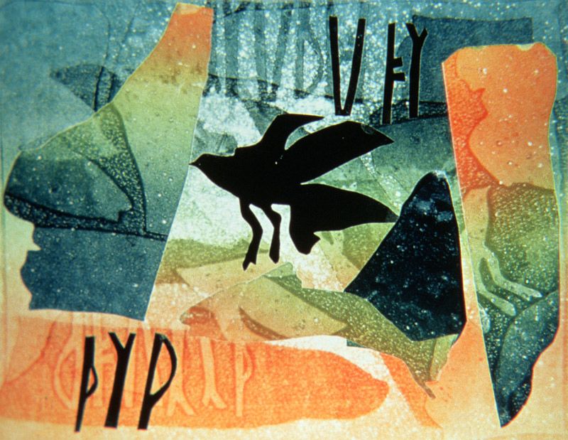 Pictish Raven, 1994 (monotype)  from Gloria  Wallington