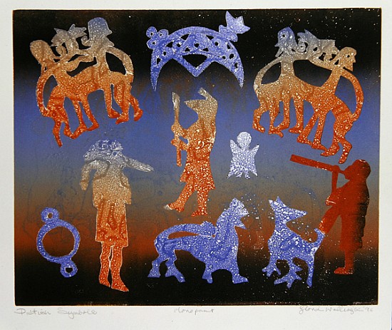 Pictish Symbols, 1996 (monotype)  from Gloria  Wallington