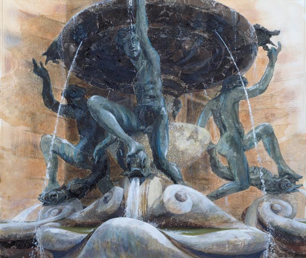 Fountain of the Tortoises, Rome, 1983 (w/c and gouache on paper)  from Glyn  Morgan