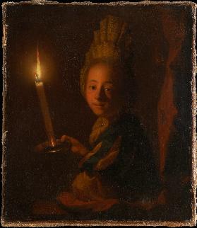 Girl with Burning Candle