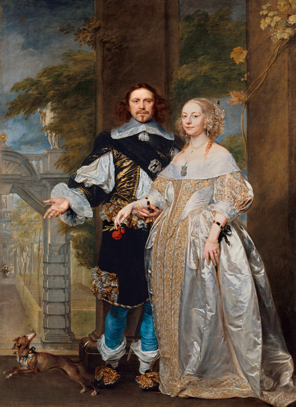 Portrait of a Married Couple in the Park from Gonzales Coques