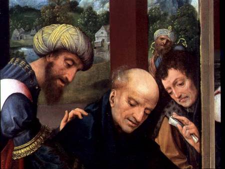 St. Catherine and the Philosophers (detail of the Philosophers), see 80755 from Goossen  van der Weyden