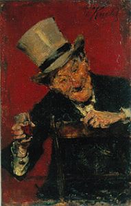 Age man with wine-glass. from Gotthard Kuehl