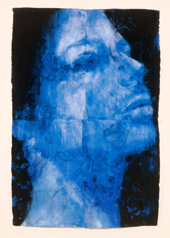 Blue Head, 1998 (w/c on handmade indian paper)  from Graham  Dean