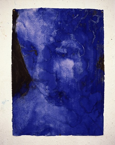 Small Blue Head, 1998 (w/c on indian handmade paper)  from Graham  Dean