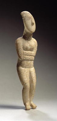 Cycladic figure, Early Spedos, c.2700 BC (marble) (see also 257632) from Greek