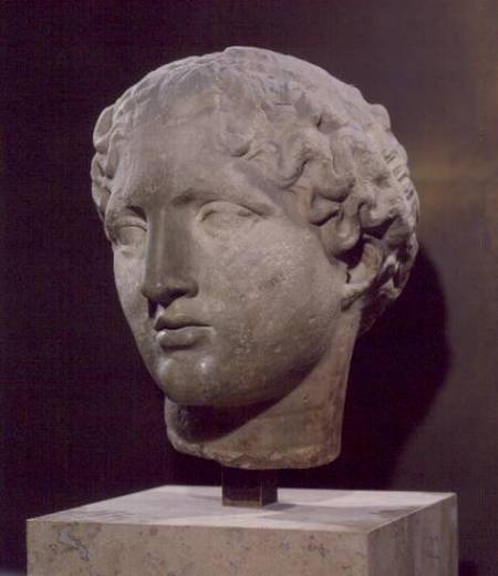 Head of a goddess, the 'Tete Laborde', from the Parthenon, Athens from Greek