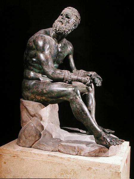 Seated boxer from Greek
