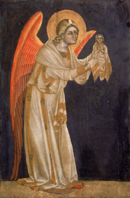 Engel mit dem Bildnis des Christuskindes. from Guariento d` Arpo