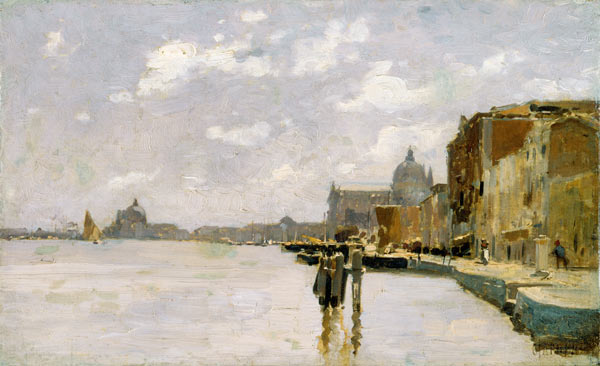 Venice, Giudecca / Painting by Ciardi from Guglielmo Ciardi