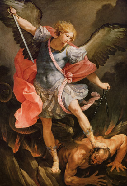 The Archangel Michael defeating Satan from Guido Reni