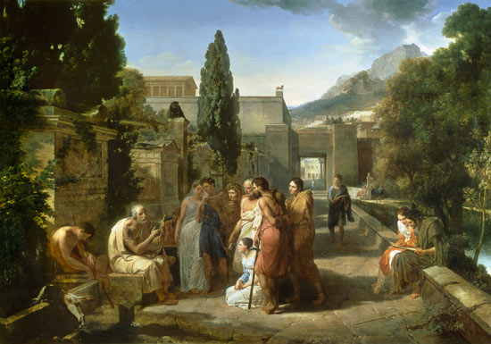 Homer Singing his Iliad at the Gates of Athens from Guillaume Lethière