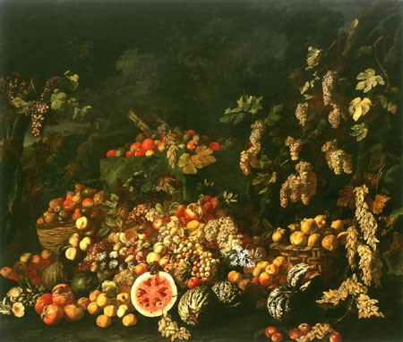 Still life with fruits and flowers from Guiseppe Recco