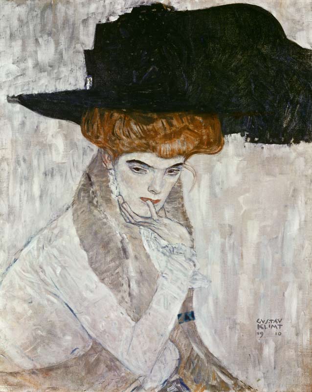 The black plumed hat from Gustav Klimt
