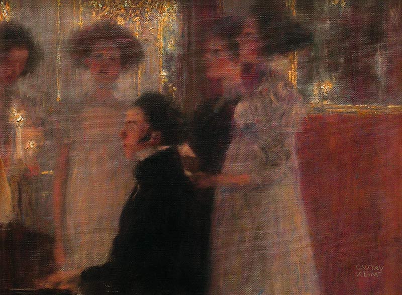 Schubert at the piano I from Gustav Klimt