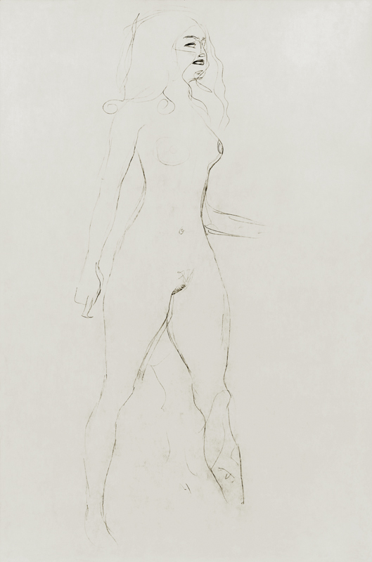 Standing Nude (verso), cil on from Gustav Klimt