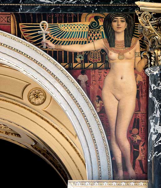 Egypt I. Spandrel above the grand staircase, Kunsthistorisches Museum, Vienna from Gustav Klimt