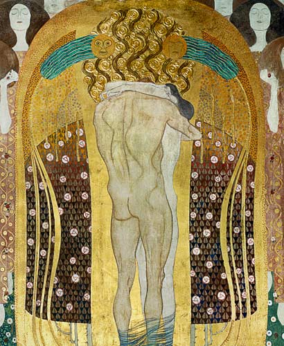 This kiss of the whole world (part) from Gustav Klimt