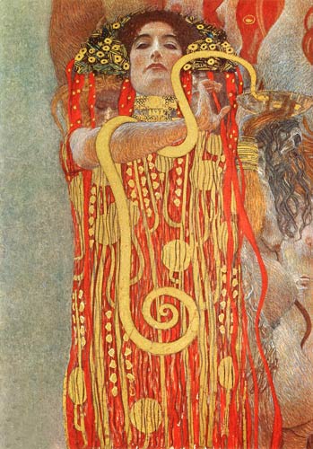 Hygieia (detail from the medicine) from Gustav Klimt