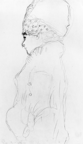 Lady with a Tall Hat from Gustav Klimt