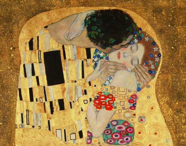 The Kiss, 1907-08 (detail of 601) from Gustav Klimt