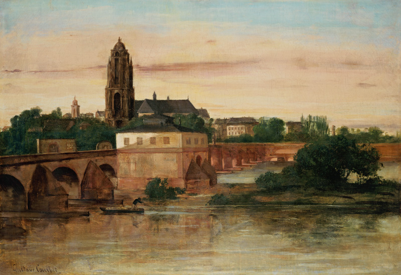 View of Frankfurt with the Old Bridge from Sachsenhausen from Gustave Courbet