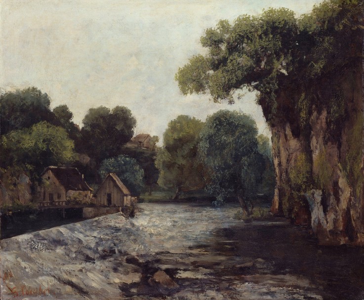 The Weir at the Mill from Gustave Courbet