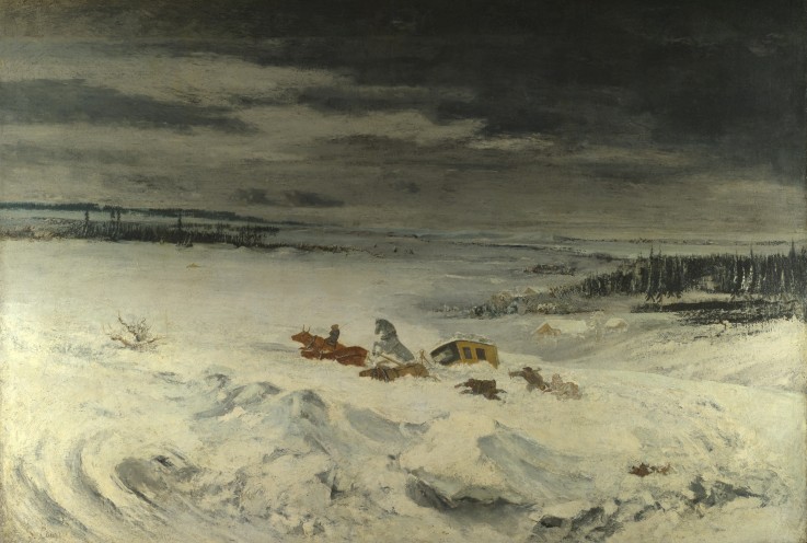 The Diligence in the Snow from Gustave Courbet