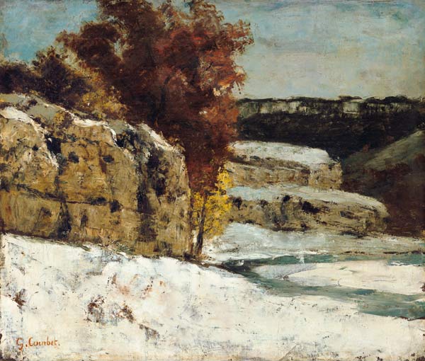 Winter landscape. from Gustave Courbet