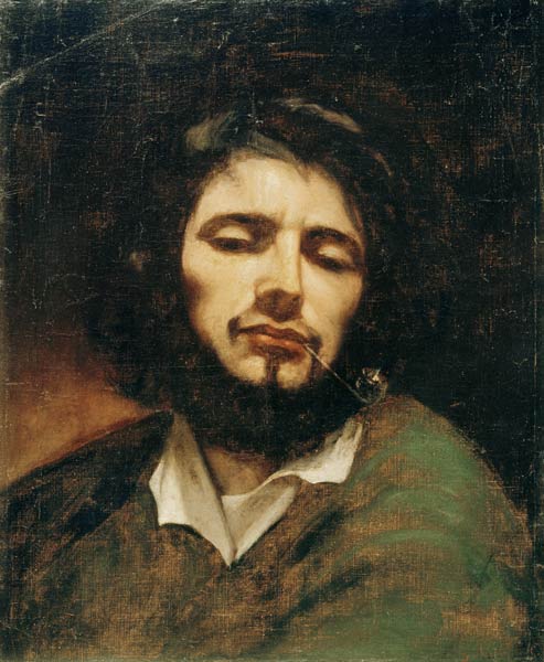 Self-portrait of the artist, man with the pipe from Gustave Courbet